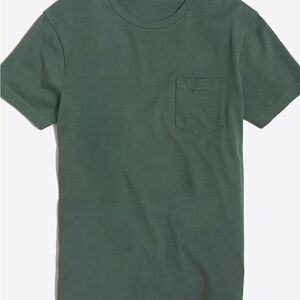 J. Crew Cotton Washed Jersey Pocket Tee in Vintage Sage